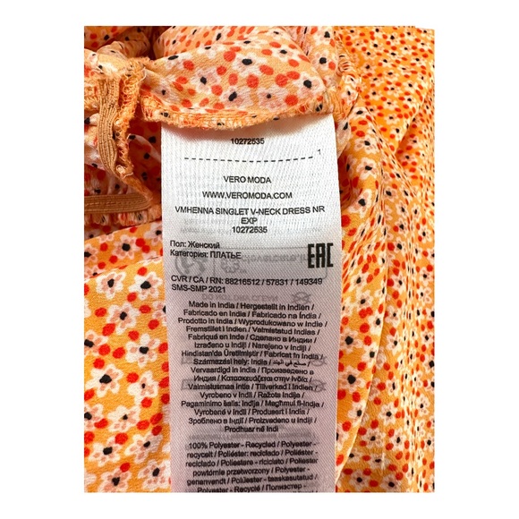 Vero Moda Floral Wrap Dress Size M - Picture 9 of 10